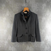 Lenny Made in Spain Wool Black Jacket Womens Size 8